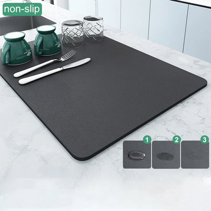 Small Solid Color Super Absorbent Kitchen Mat