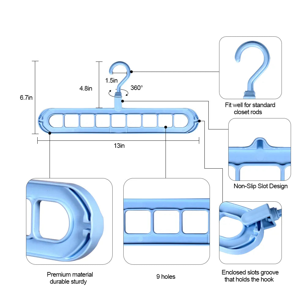 9 Hole Clothes Hanger